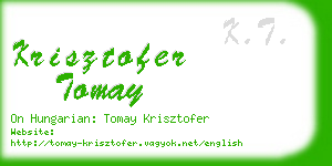 krisztofer tomay business card
